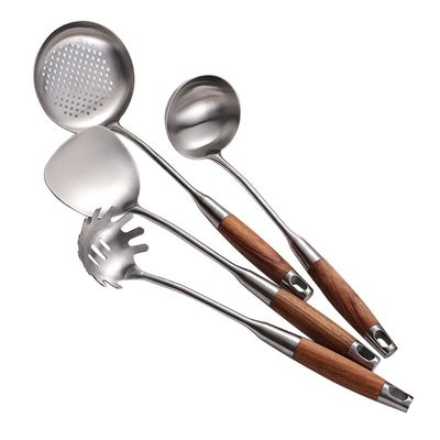 Stainless Steel Wooden Soup Ladle