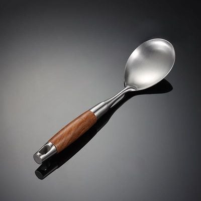 Stainless Steel Wooden Rice Scoop