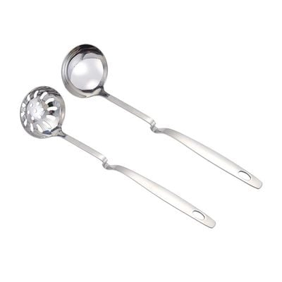 Steel spatula wall hanging soup ladle