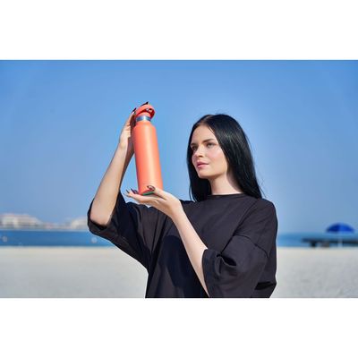 Moya "Black Sea"  700ml Insulated Sustainable Water Bottle Coral