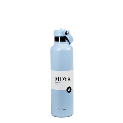 Moya "Black Sea"  700ml Insulated Sustainable Water Bottle Powder Blue