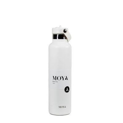 Moya "Black Sea"  700ml Insulated Sustainable Water Bottle White