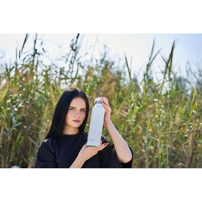 Moya "Black Sea"  700ml Insulated Sustainable Water Bottle White