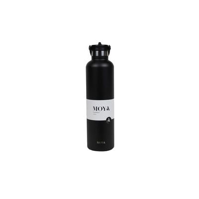 Moya "Coral Reef" 1L Insulated Sustainable Water Bottle Black