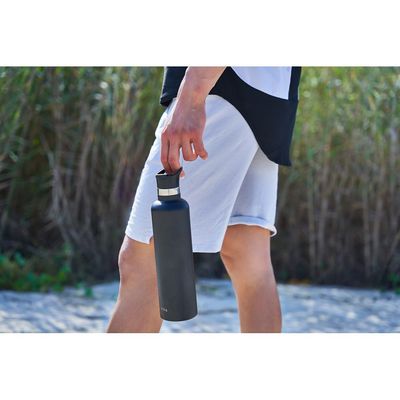 Moya "Coral Reef" 1L Insulated Sustainable Water Bottle Black