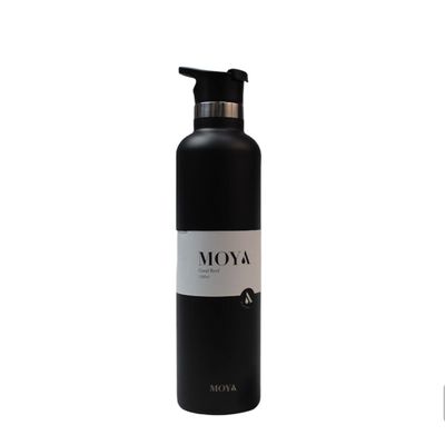 Moya "Coral Reef" 1L Insulated Sustainable Water Bottle Black Spout Lid