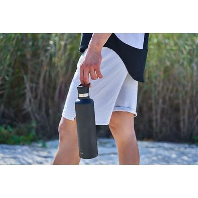 Moya "Coral Reef" 1L Insulated Sustainable Water Bottle Black Spout Lid