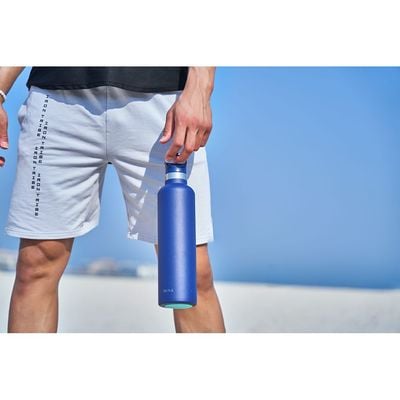 Moya "Coral Reef" 1L Insulated Sustainable Water Bottle Navy