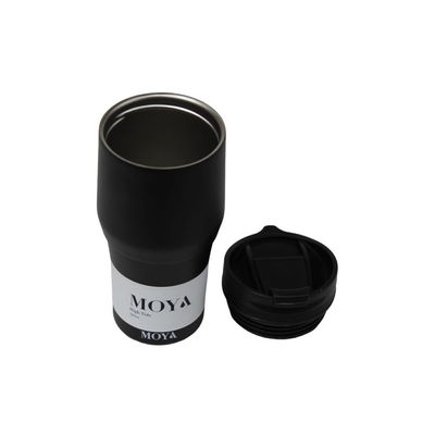 Moya "High Tide" 380ml Travel Coffee Mug Black/Black