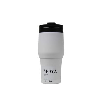 Moya "High Tide" 380ml Travel Coffee Mug Black/White