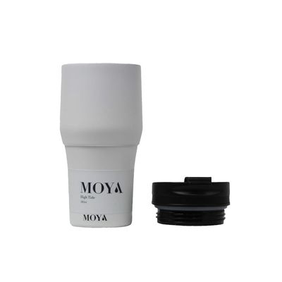 Moya "High Tide" 380ml Travel Coffee Mug Black/White