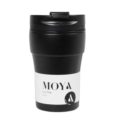 Moya "Low Tide" 250ml Travel Coffee Mug Black/Black