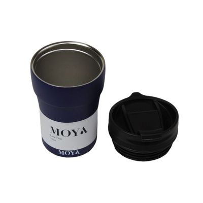 Moya "Low Tide" 250ml Travel Coffee Mug Black/Navy