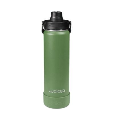 Waicee Army Green  Reusable Water Bottle - Eco-Friendly & Durable - 620ml