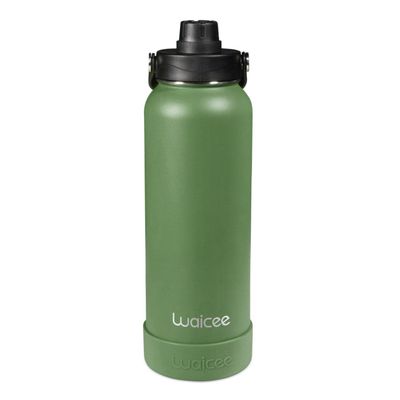 Waicee Army Green  Reusable Water Bottle - Large Capacity, Eco-Friendly - 1200ml