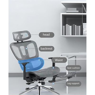 COOLBABY Ergonomic Office Chair, Home Desk Chair, Comfy Breathable Mesh Chair, High Back Thick Cushion Computer Chair with Headrest and 3D Armrests, Adjustable Height Home Gaming Chair (Grey)