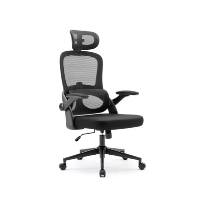 COOLBABY Ergonomic Office Chair with Adjustable Lumbar Support and 3D Armrests, Full Mesh High Back Chair, Breathable and Comfortable at Home or Office.(Black)