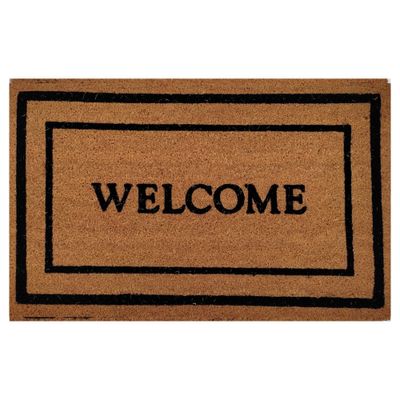 AE Coir Flock "Welcome" Mat - 45 x 75cm