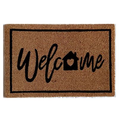 AE Natural PVC & Coir "Welcome" Printed Mat - 40 x 60cm