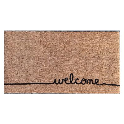 AE Natural PVC & Coir Signature"Welcome" Printed Mat - 45 x 75cm