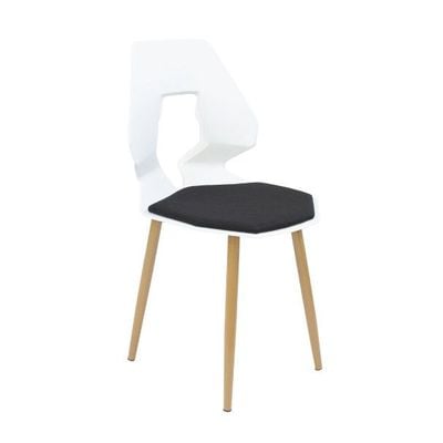 Jilphar Furniture Armless Black & White Dining Chair JP1020B