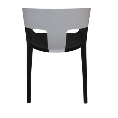 Jilphar Furniture Modern Style Fiber Plastic Chair with Armrest in Black and White- JP1276C