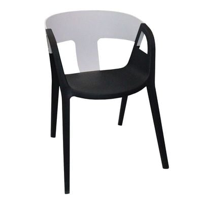 Jilphar Furniture Modern Style Fiber Plastic Chair with Armrest in Black and White- JP1276C