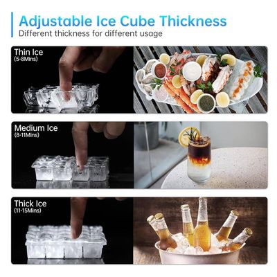 Commercial Ice Maker Machine, 250KG/300KG/350KG（24 hours）, Freestanding Stainless Steel Ice Maker, Perfect for Bar/Cafe/Restaurant