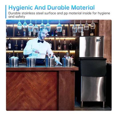 Commercial Ice Maker Machine, 250KG/300KG/350KG（24 hours）, Freestanding Stainless Steel Ice Maker, Perfect for Bar/Cafe/Restaurant
