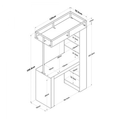 Home Canvas Blend Bar Unit Oak