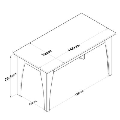 Home Canvas Versa Kitchen Table, Dining Table White