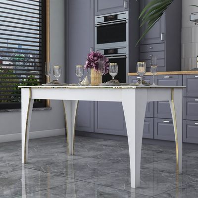 Home Canvas Versa Kitchen Table, Dining Table White