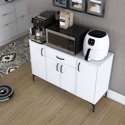 Home Canvas Bistro Multi-Storage Cabinet Sideboard White 