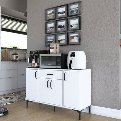 Home Canvas Bistro Multi-Storage Cabinet Sideboard White 