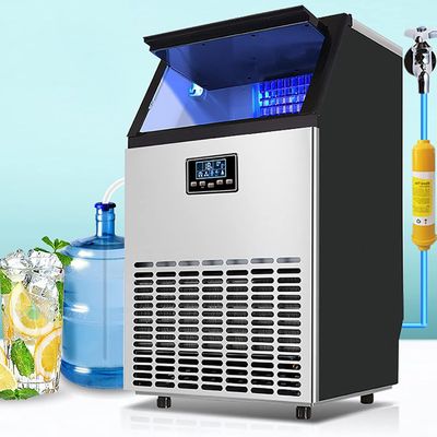 COOLBABY YLY2054 Premium Stainless Steel 2 in 1 Ice Maker With Water Bottle and Tap Commercial 55kg 24hr Ice Maker Smart, Safe, and Efficient