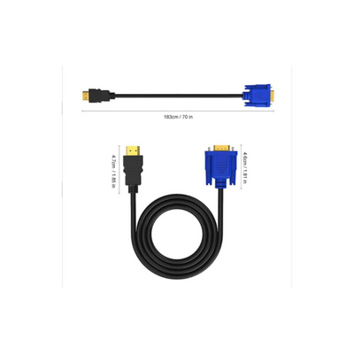 كابل محول الصوت HDMI إلى VGA لخط البيانات (1.5 متر)