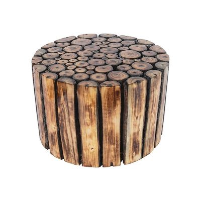 Acewood Wooden beautiful round side table/end table/Corner Table/Beautiful Natural Wooden handmade Stool Standard Size for any room 