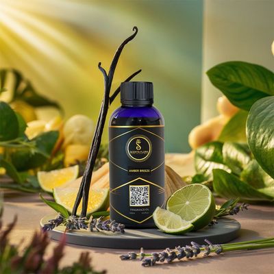 AMBER BREEZE - Diffuser Aroma Oil - Soothing, Healing, and Relaxing Fragrance for Scent Diffusers - Aromatherapy (500 ml)