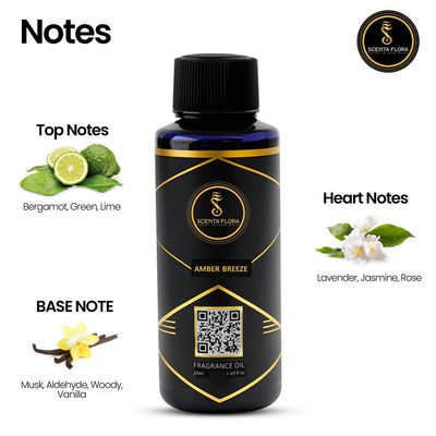 AMBER BREEZE - Diffuser Aroma Oil - Soothing, Healing, and Relaxing Fragrance for Scent Diffusers - Aromatherapy (50 ml)