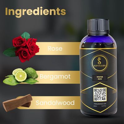WINTER RAIN - Diffuser Aroma Oil - Soothing, Healing, and Relaxing Fragrance for Scent Diffusers - Aromatherapy (500 ml)