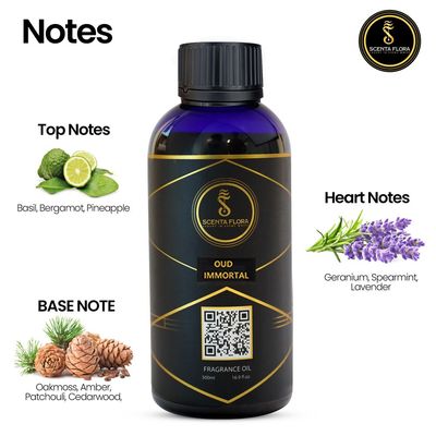 OUD IMMORTAL - Diffuser Aroma Oil - Soothing, Healing, and Relaxing Fragrance for Scent Diffusers - Aromatherapy (500 ml)
