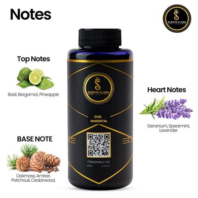 OUD IMMORTAL - Diffuser Aroma Oil - Soothing, Healing, and Relaxing Fragrance for Scent Diffusers - Aromatherapy (200 ml)