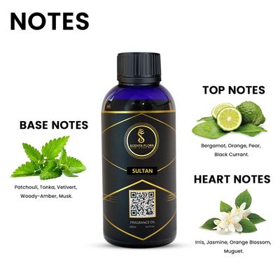 SULTAN - Diffuser Aroma Oil - Soothing, Healing, and Relaxing Fragrance for Scent Diffusers - Aromatherapy (500 ml)