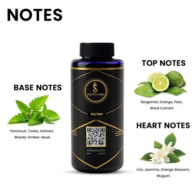 SULTAN - Diffuser Aroma Oil - Soothing, Healing, and Relaxing Fragrance for Scent Diffusers - Aromatherapy (200 ml)
