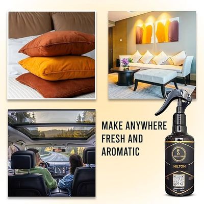 HILTON – Aroma Spritz - Ready-to-Use Long-Lasting Air Freshener for Cars, Carpets, Curtains, Rooms, Fabrics, and Abayas (300 ml)