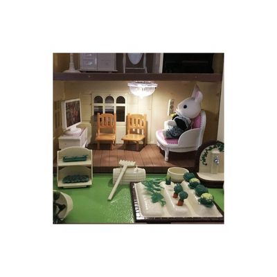 COOLBABY Forest Animal Family Children's Home Simulation Villa Set, Castle Lighting Big House Toy Gift Box