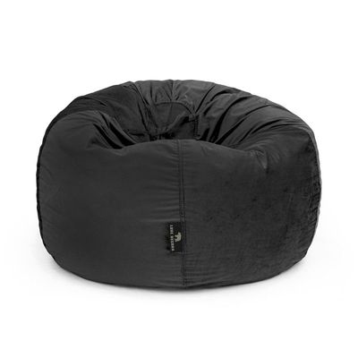 Luxe Decora Nest Soft Suede Bean Bag with Removable Layer | Washable | Perfect for Indoor Relaxation | Kids & Adults | Soft Velvet Finish | Filled with Polystyrene Beads(Kids, Black)