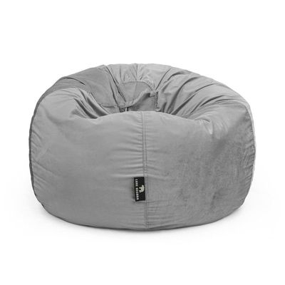 Luxe Decora Nest Soft Suede Bean Bag with Removable Layer | Washable | Perfect for Indoor Relaxation | Kids & Adults | Soft Velvet Finish | Filled with Polystyrene Beads(Kids, Grey)