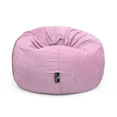 Luxe Decora Nest Soft Suede Bean Bag with Removable Layer | Washable | Perfect for Indoor Relaxation | Kids & Adults | Soft Velvet Finish | Filled with Polystyrene Beads(Kids, Light Pink)