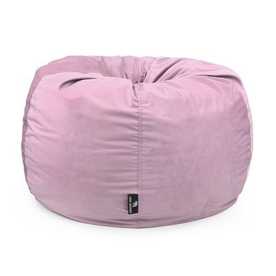 Luxe Decora Nest Soft Suede Bean Bag with Removable Layer | Washable | Perfect for Indoor Relaxation | Kids & Adults | Soft Velvet Finish | Filled with Polystyrene Beads(Kids, Light Pink)